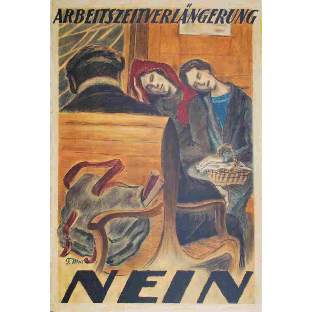florentin moll arbeitszeitverlaengerung nein 1924 2 Advert A4 Photo Print
