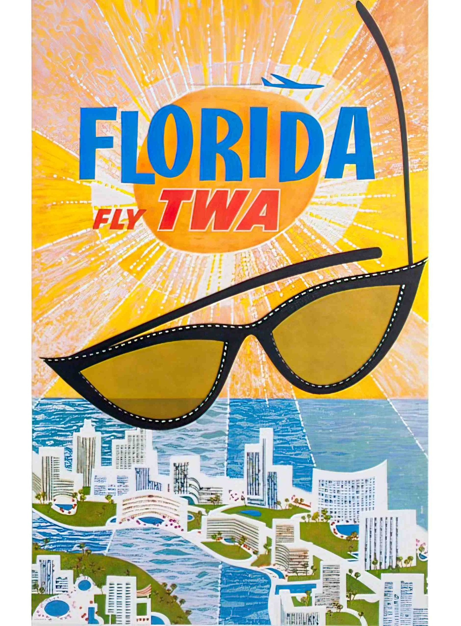 florida fly twa david klein 1960 1 Advert A4 Photo Print