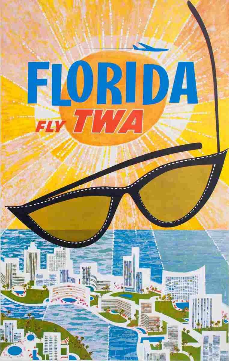 florida fly twa david klein 1960 4 Advert A4 Photo Print