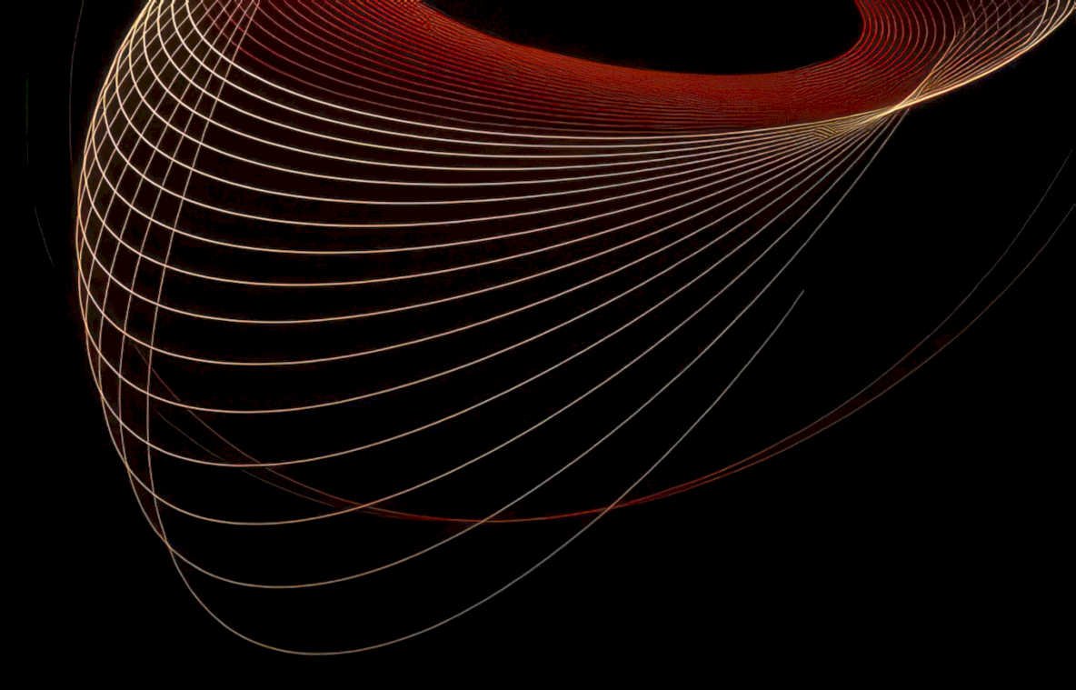 flowwave redgold abstract Vintage A4 Photo Print