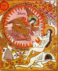 folk art adameve Art A4 Photo Print