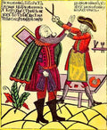 folk art barber Art A4 Photo Print