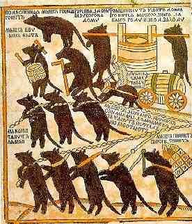 folk art mice1sm Art A4 Photo Print