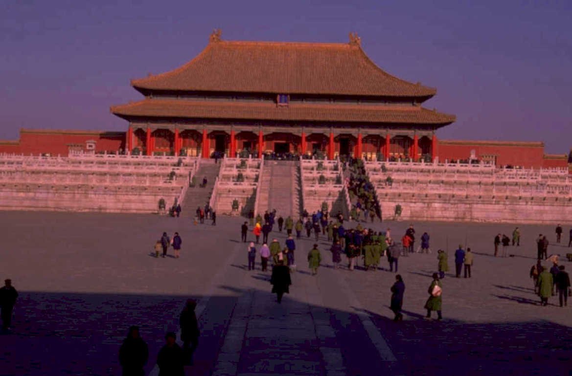 forbidden city sunset 1980s 1990s A4 Photo Print