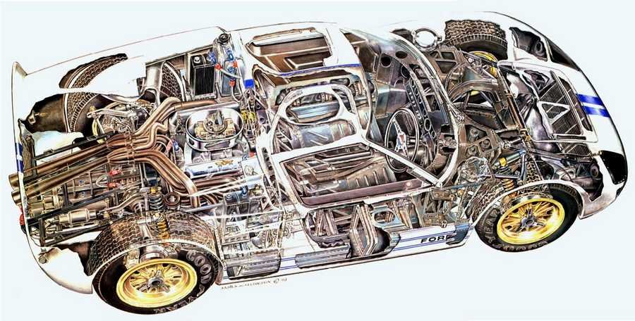 fordgt40 cutaway A4 Photo Print