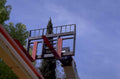 forklift sign red 1980s 1990s A4 Photo Print