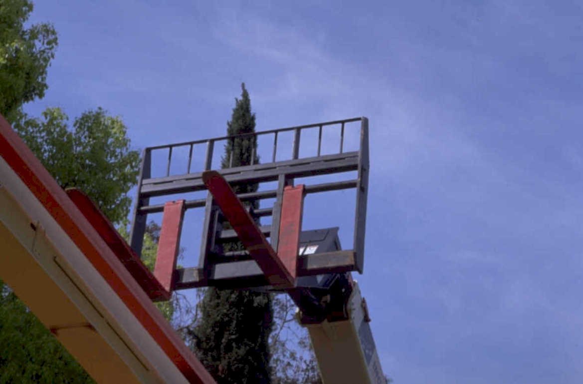 forklift sign red 1980s 1990s A4 Photo Print