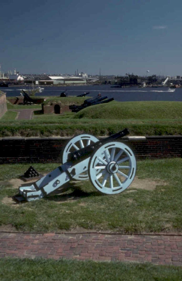 fort monroe cannons 1980s 1990s A4 Photo Print