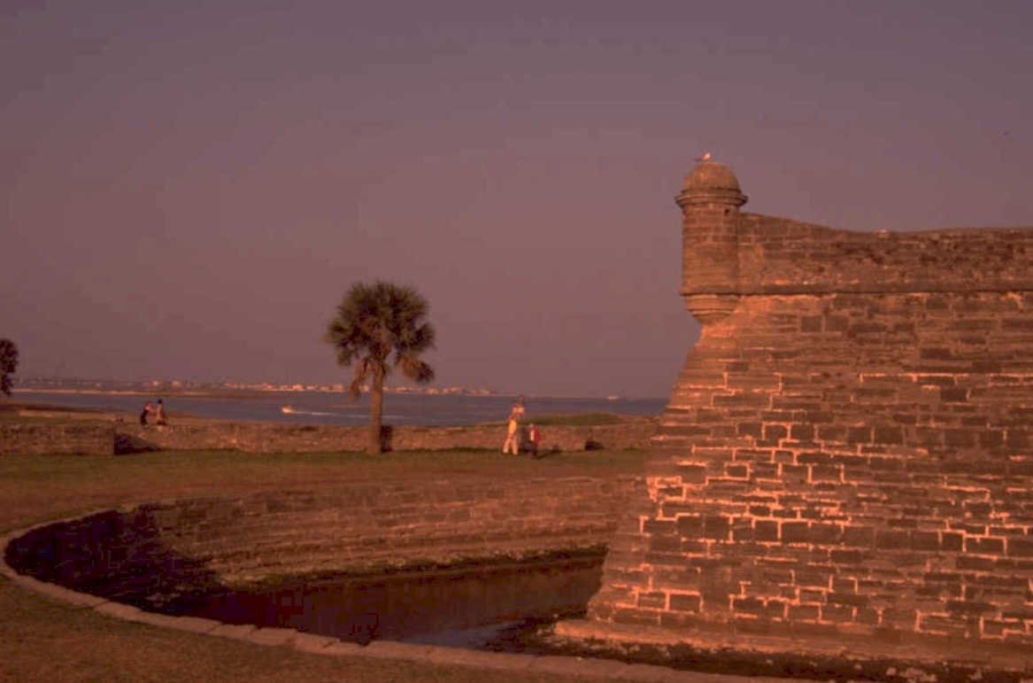 fort sunset staugustine 1980s 1990s A4 Photo Print