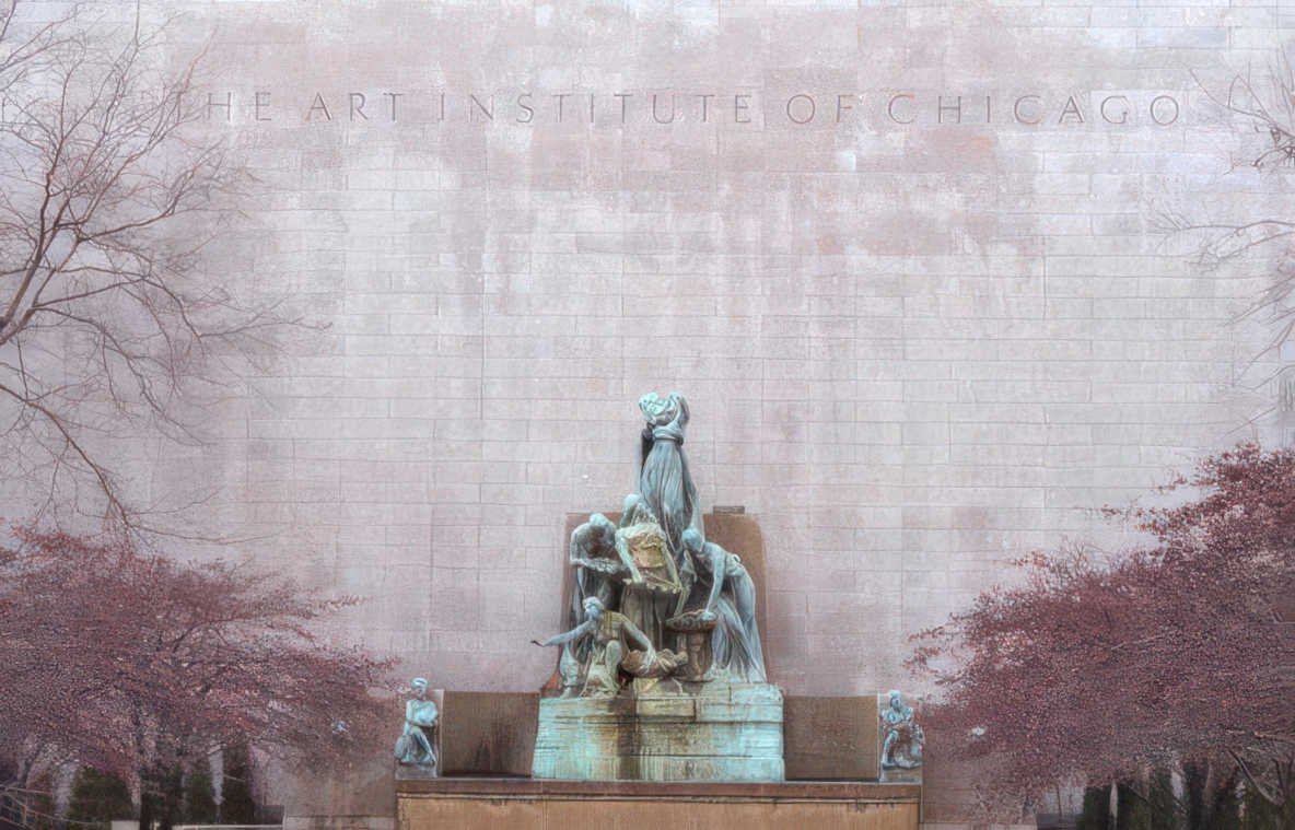 fountain institute brick Vintage A4 Photo Print
