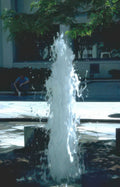 fountain plaza water Vintage A4 Photo Print