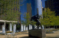 fountain statue skyline 1980s 1990s A4 Photo Print