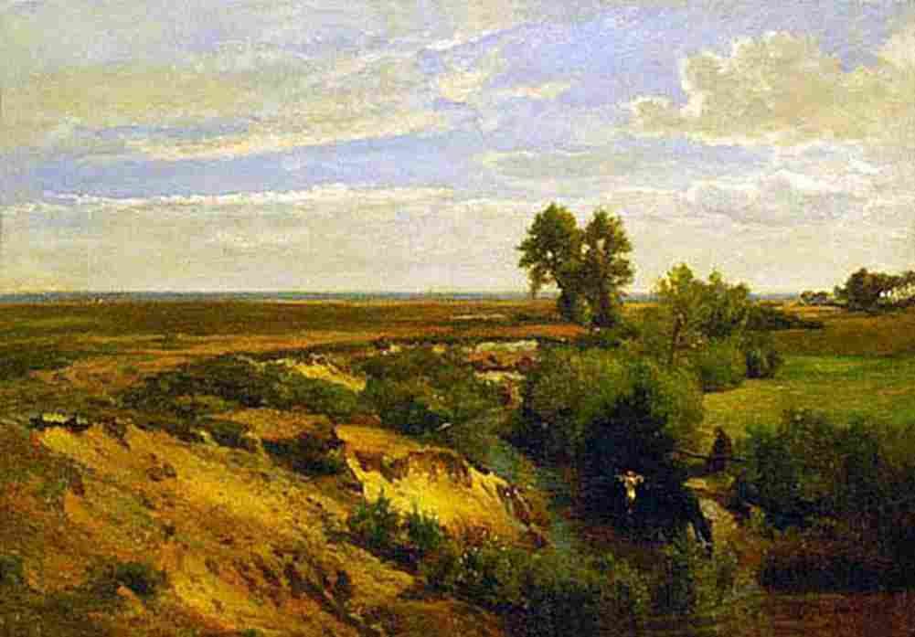 fourmois landscape with animals and the shepherdess Art A4 Photo Print