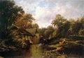 fourmois watermill in the ardennes with angler Art A4 Photo Print