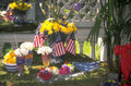fourth july flags 1980s 1990s A4 Photo Print
