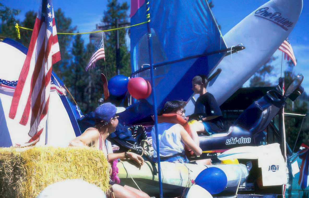 fourth july ski Vintage A4 Photo Print