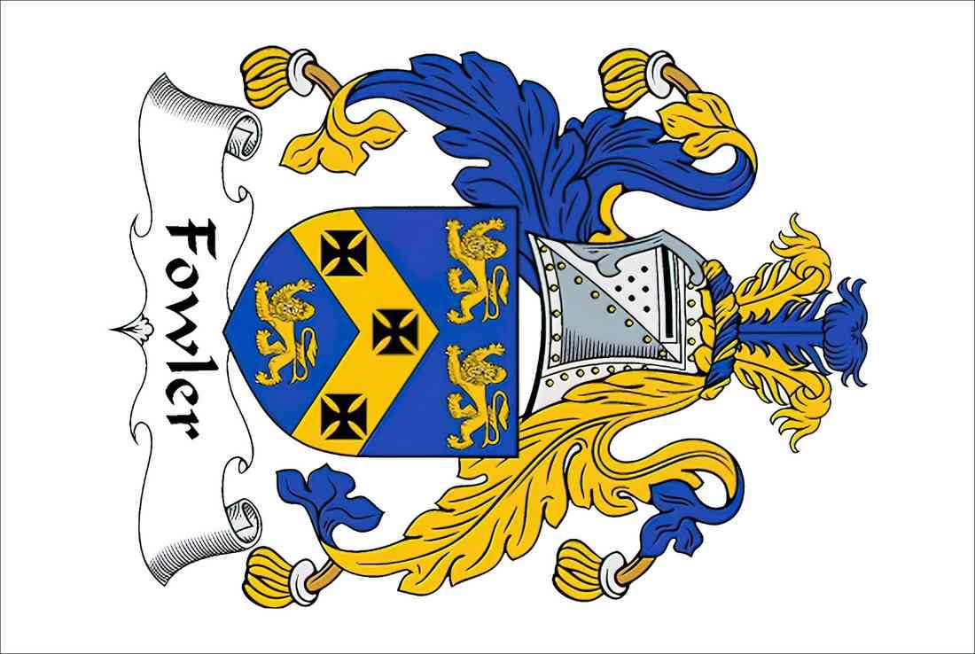 fowler Coat of Arms A4 Photo Print