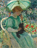 fox The Green Parasol Art A4 Photo Print