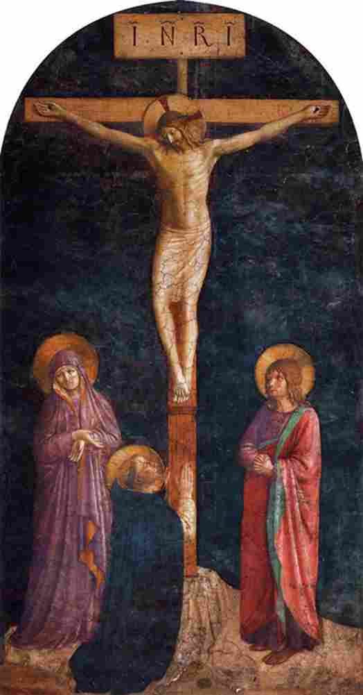 fra angelico crucifixion with saint dominic Art A4 Photo Print