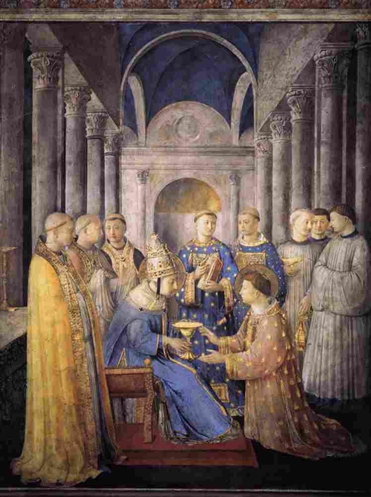 fra angelico saint peter consacrates st lawrence as deacon Art A4 Photo Print