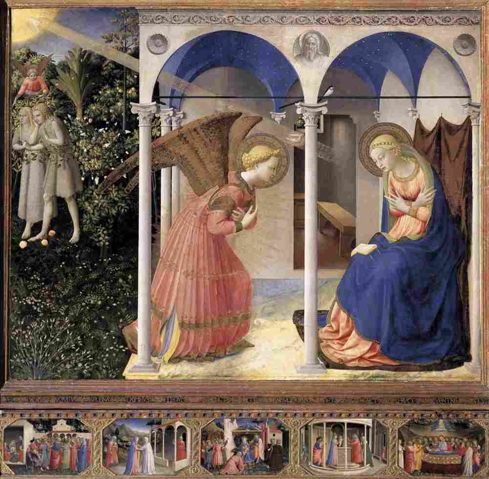 fra angelico the annunciation Art A4 Photo Print