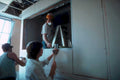 framing drywall workers1980s 1990s A4 Photo Print