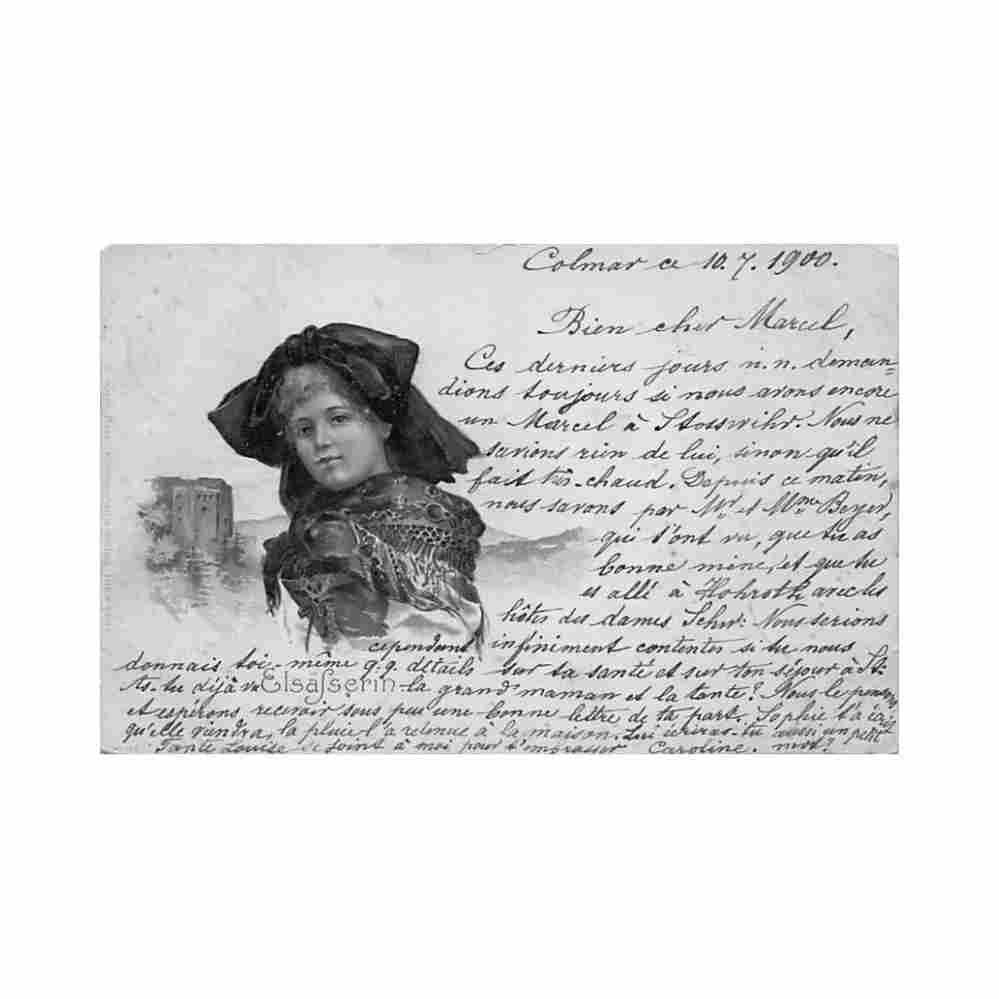 france alsacienne elsasserin Vintage A4 Photo Print
