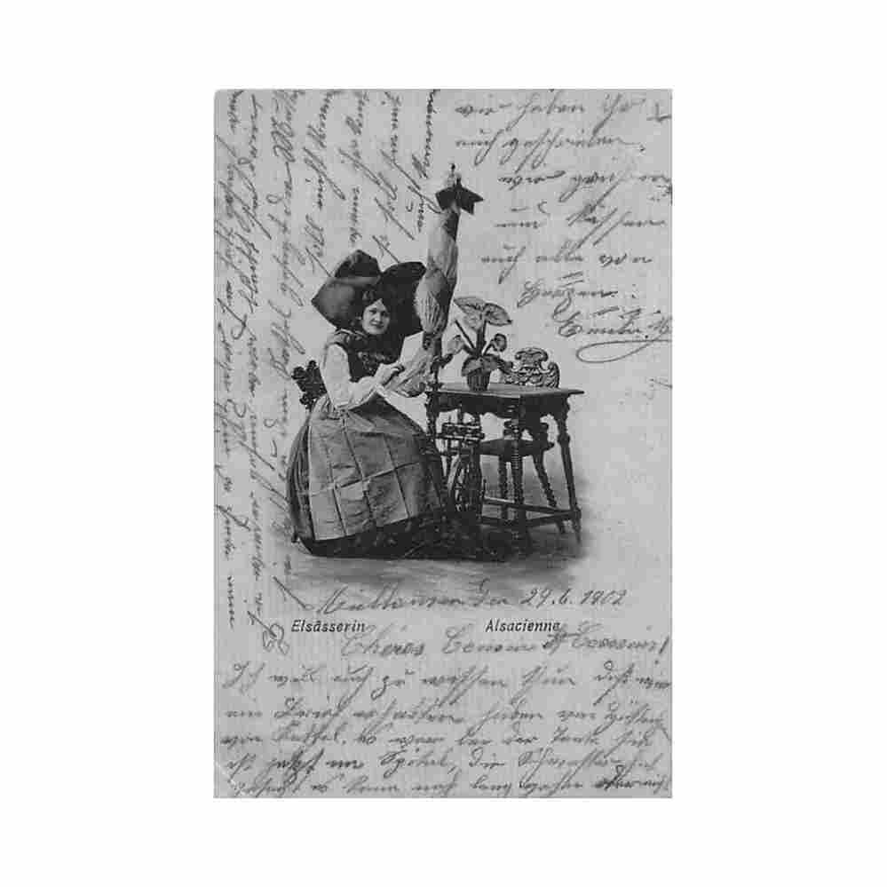 france alsacienne en costume Vintage A4 Photo Print