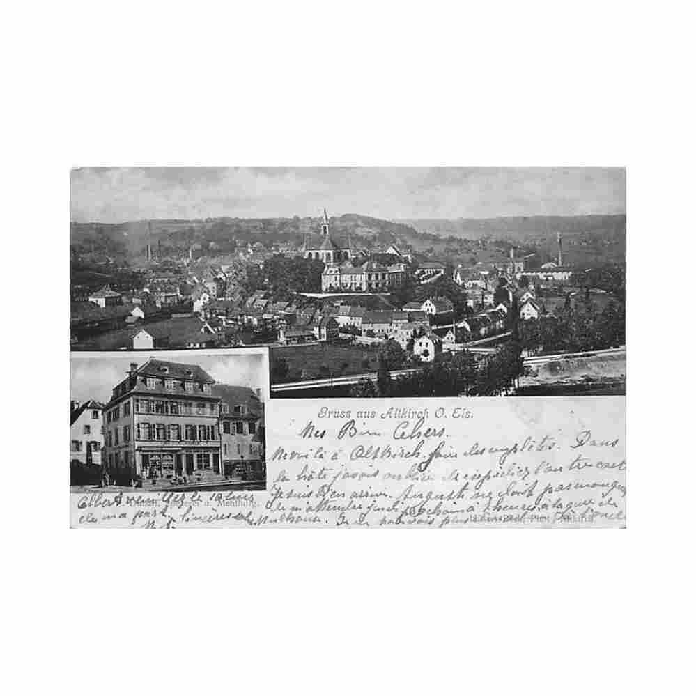 france altkirch commerce fdubarl spezerer und mehlhandlung husser beck Vintage A4 Photo Print