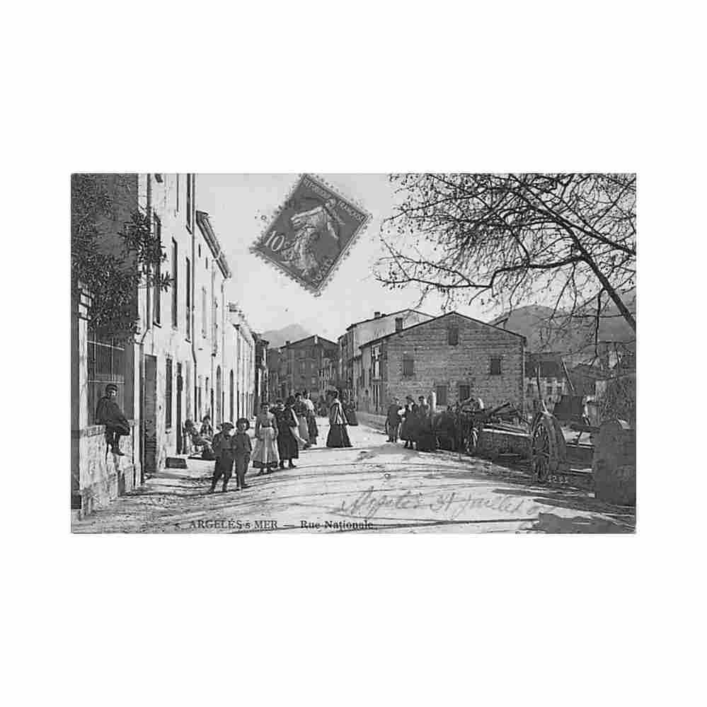 france argeles sur mer 66 rue nationale ed bf 5 Vintage A4 Photo Print