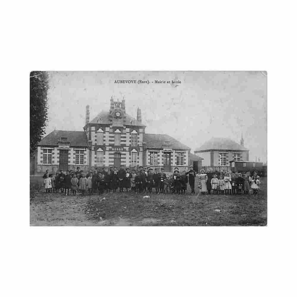 france aubevoye 27 maire et ecole Vintage A4 Photo Print