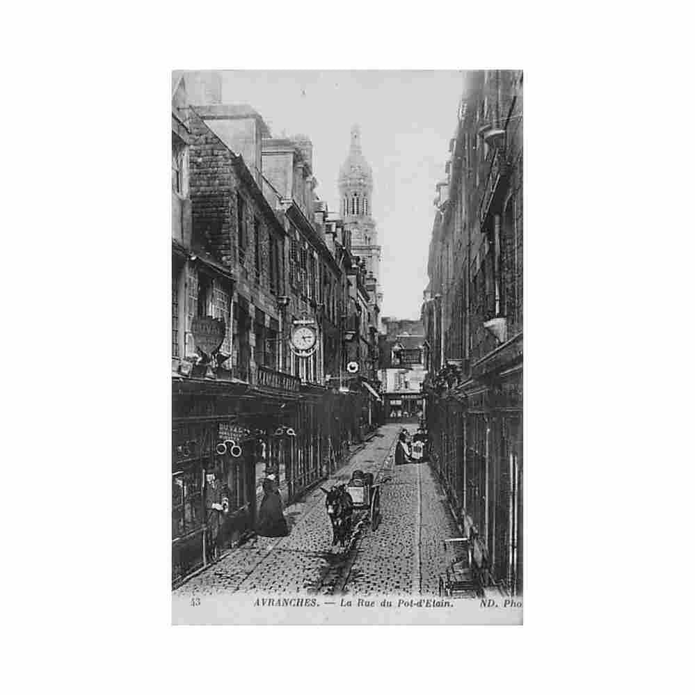 france avranches 50 la rue du pot d etain Vintage A4 Photo Print