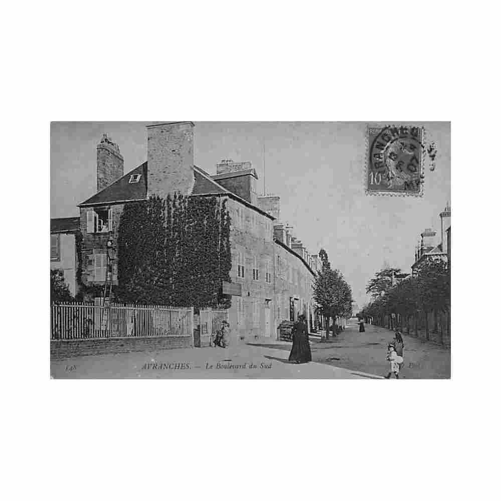 france avranches 50 le boulevard du sud Vintage A4 Photo Print