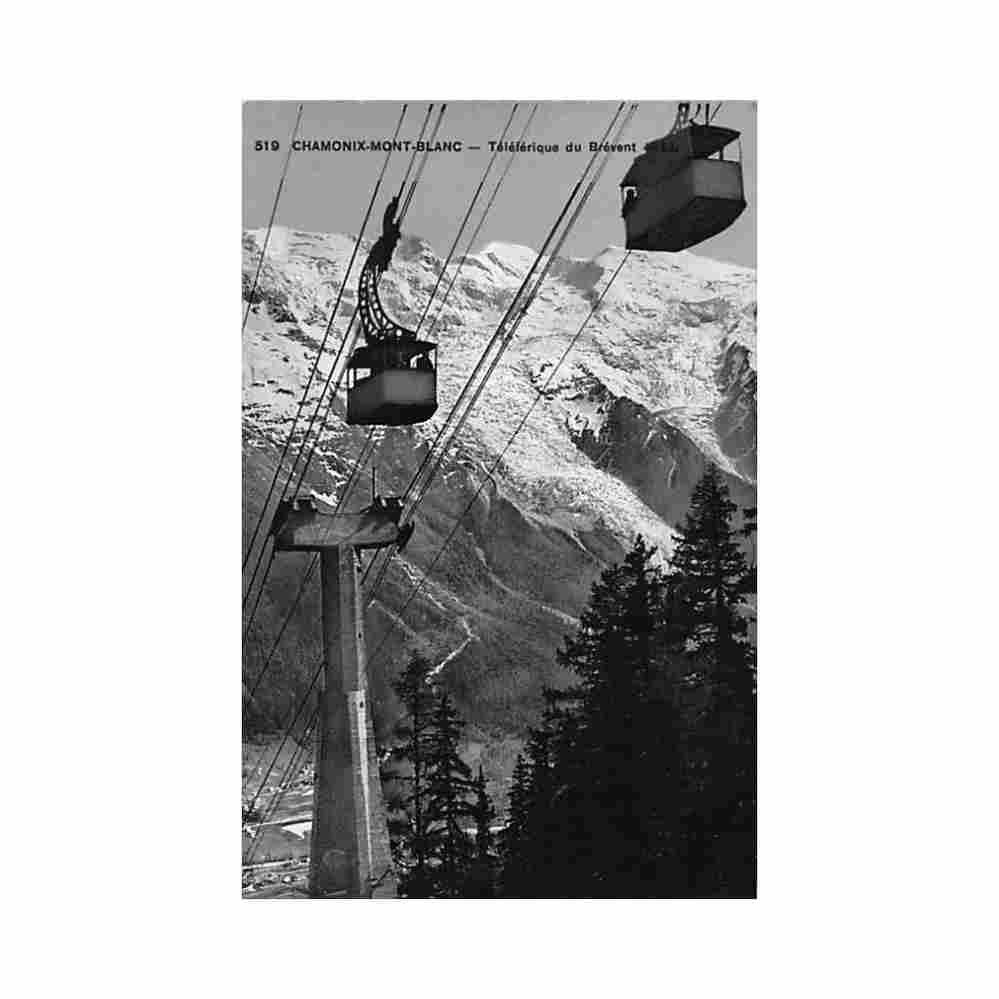 france chamonix 74 telepherique du brevent ed ll levy 519 Vintage A4 Photo Print