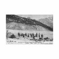 france chamonix mont blanc traversee de la mer de glace et hotel du montanvert Vintage A4 Photo Print