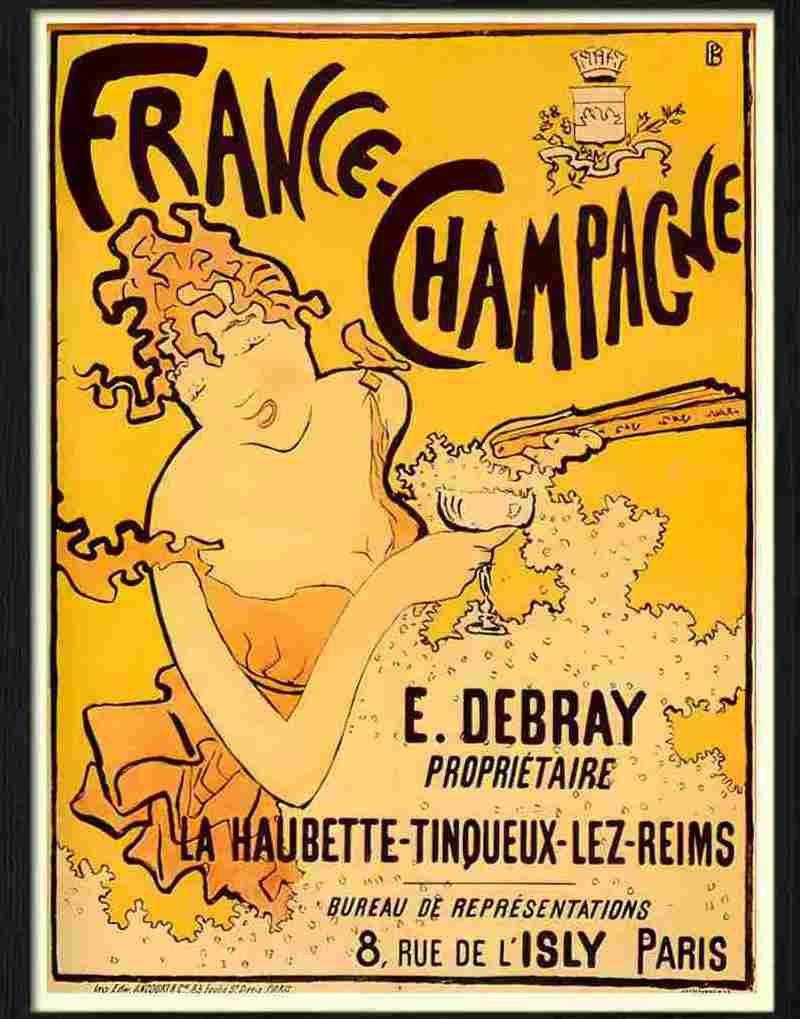 france champagne pierre bonnard 1891 2 Advert A4 Photo Print