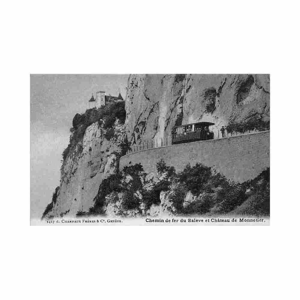 france chemin de fer du saleve 74 chateau de monnetier ed charnaux 1417 Vintage A4 Photo Print