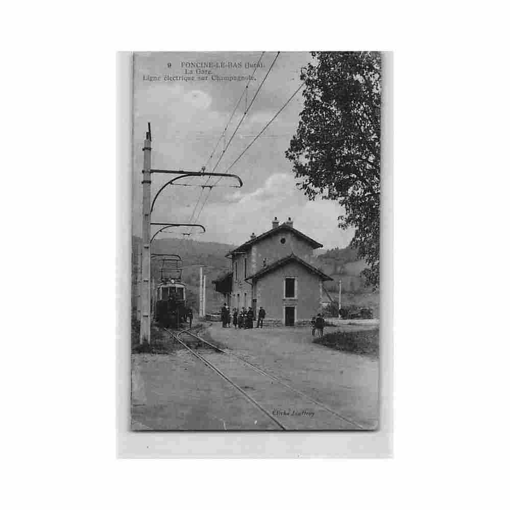 france foncine le bas 39 la gare ligne electrique sur champagnole Vintage A4 Photo Print