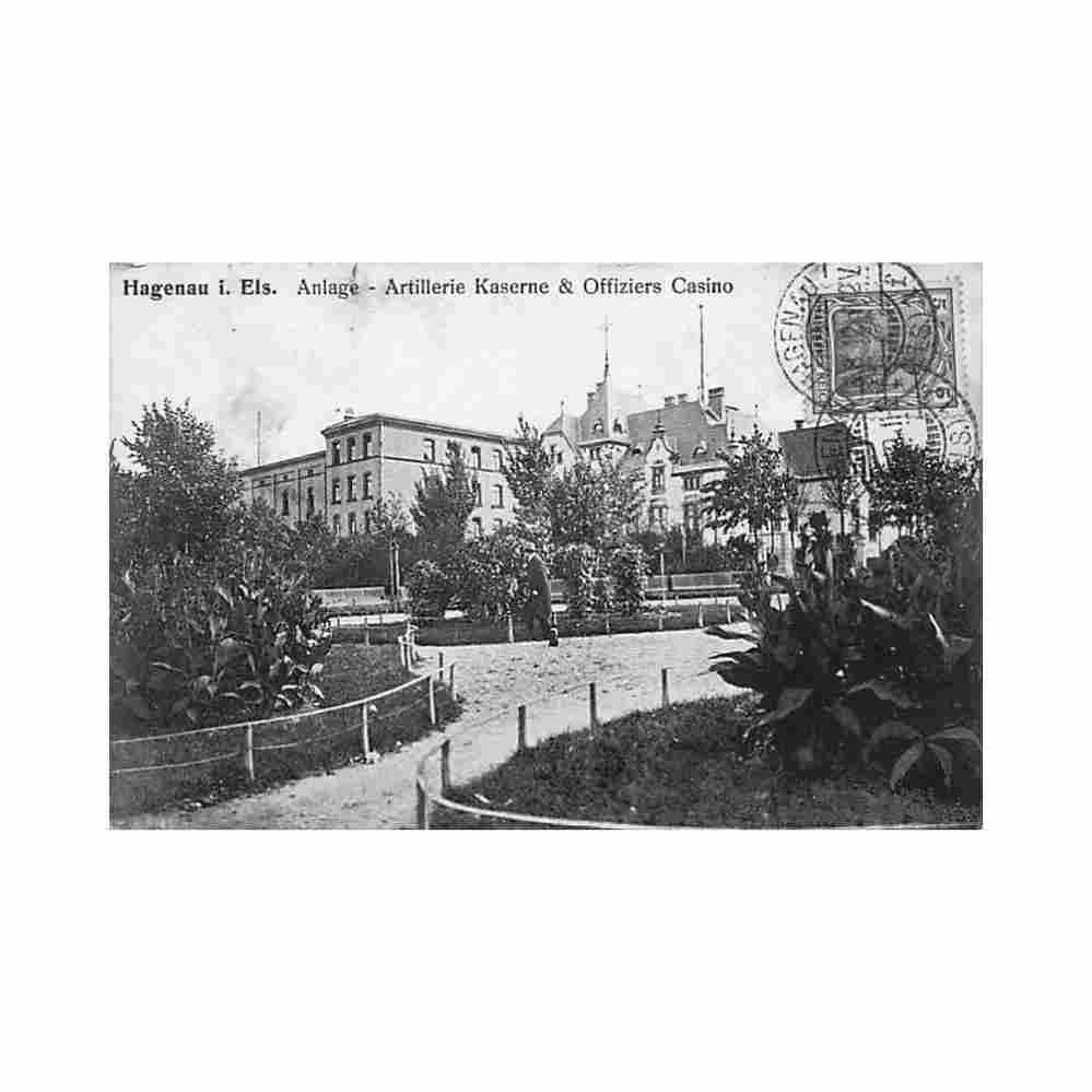 france haguenau 67 caserne de l artillerie et casino des officiers 1912 Vintage A4 Photo Print