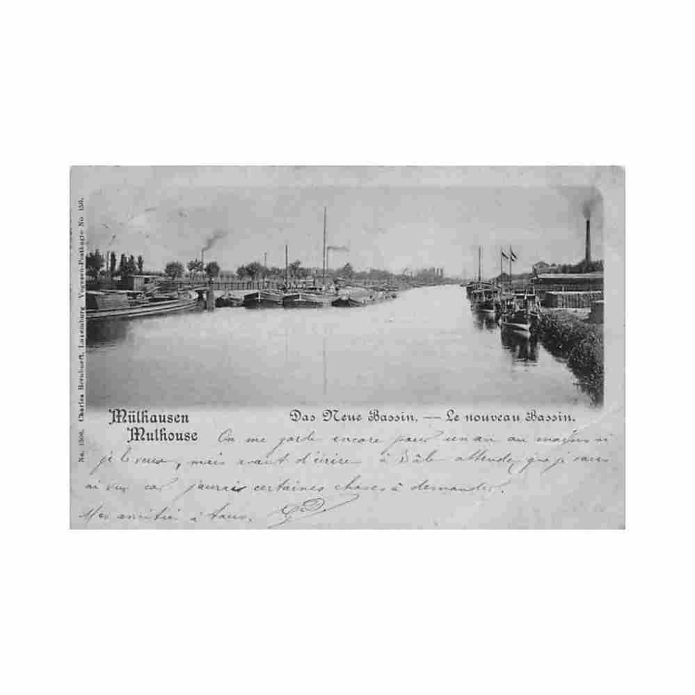france mulhouse le nouveau bassin mulhausen dans neue bassin ed charles bernhoeft luxemburg Vintage A4 Photo Print