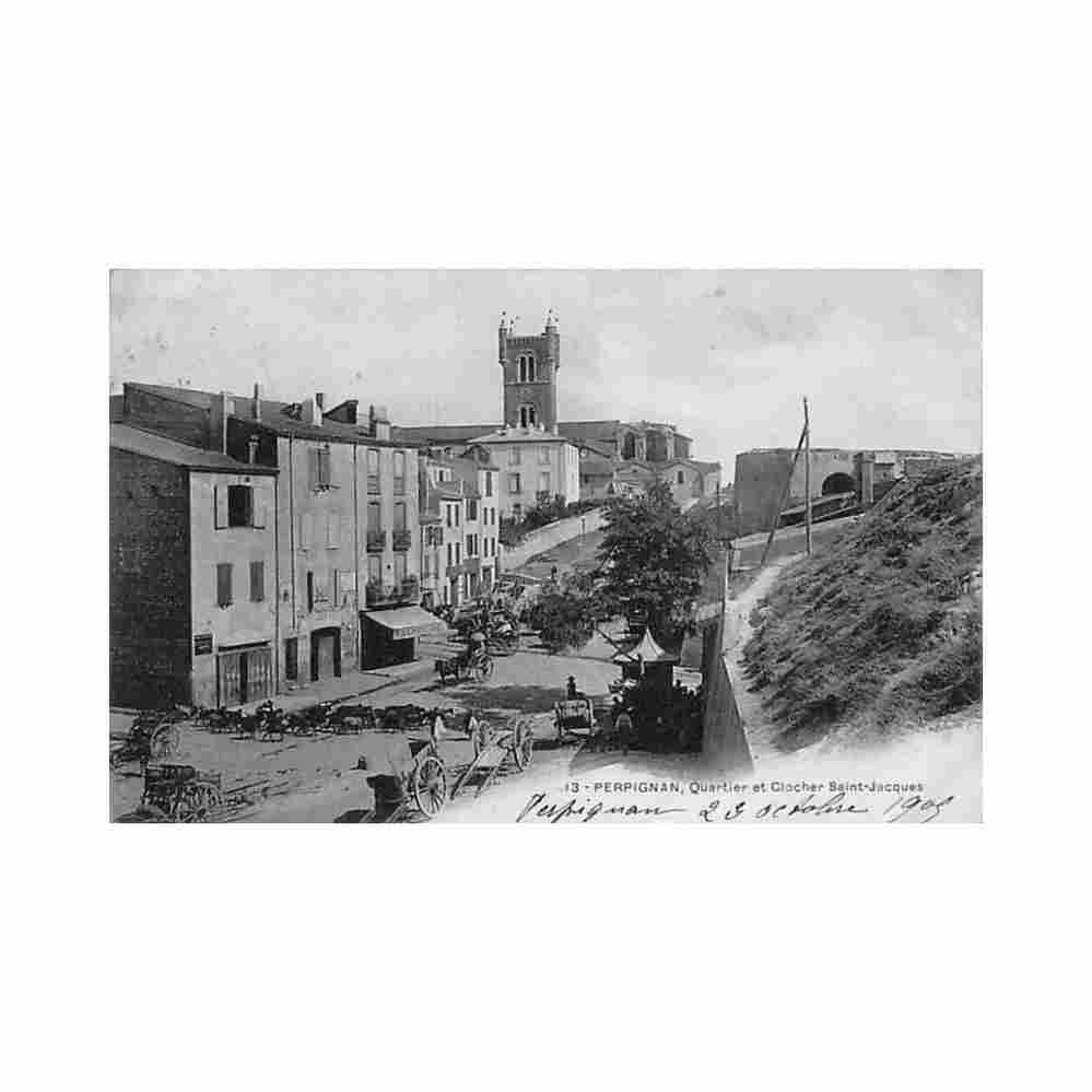 france perpignan 66 quartier et clocher saint jacques ed mtil tres a quatre feuilles 13 Vintage A4 Photo Print