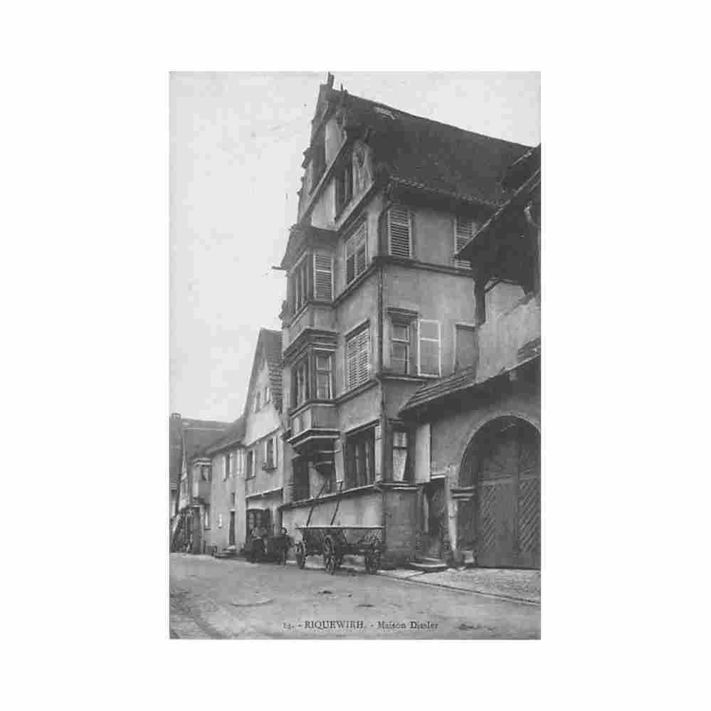 france riquewihr maison dissler ed ch bergeret Vintage A4 Photo Print