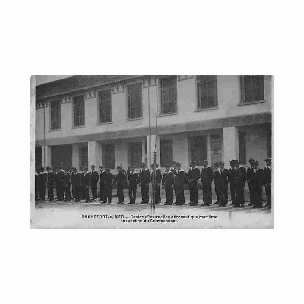 france rochefort 17 centre d instruction aeronautique maritime inspection du commandant Vintage A4 Photo Print