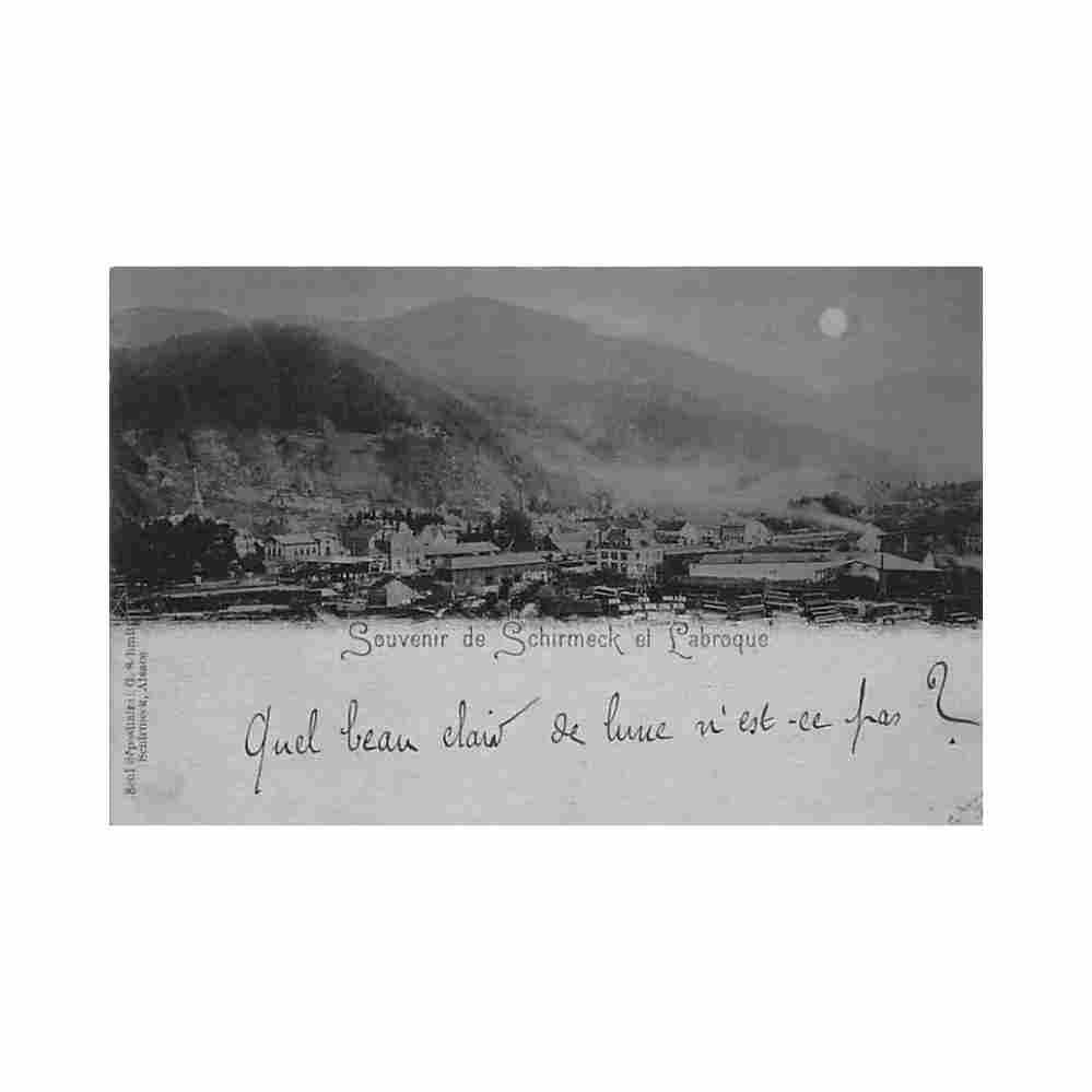 france schirmeck et labroque carte a la lune ed g schmitt schirmeck Vintage A4 Photo Print