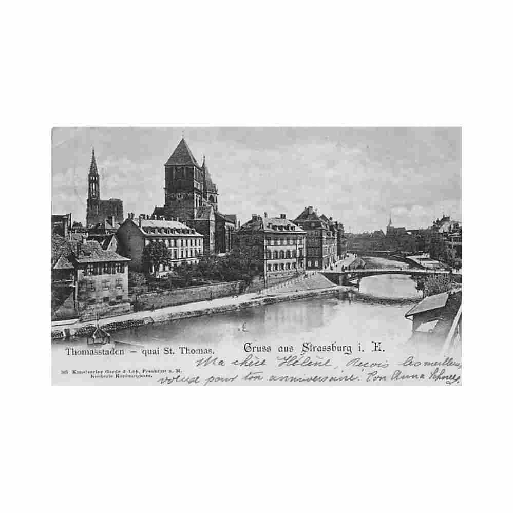france strasbourg quai st thomas thomasstaden ed garde lob frankfurt Vintage A4 Photo Print