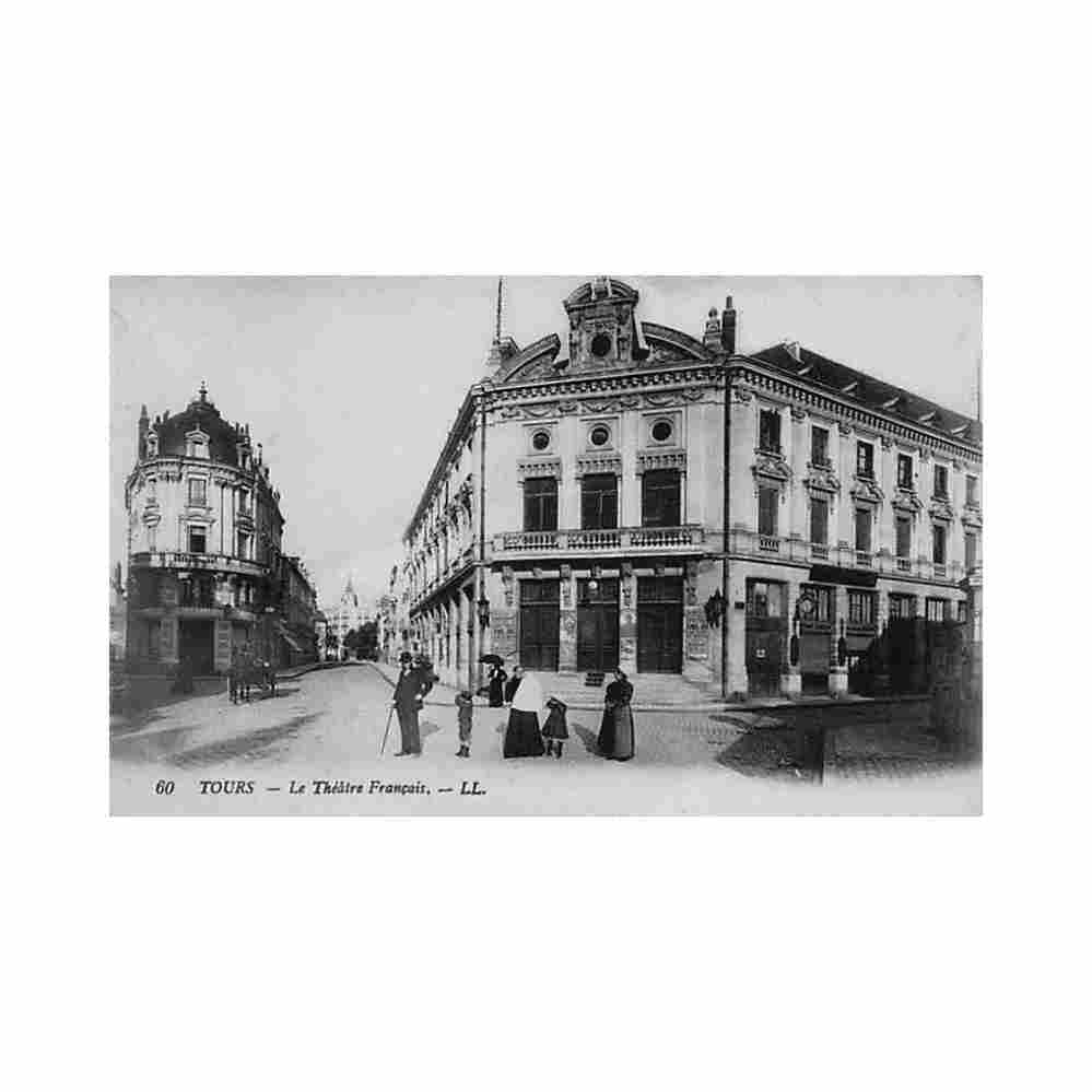 france tours 37 le theatre francais ed levy ll 60 Vintage A4 Photo Print