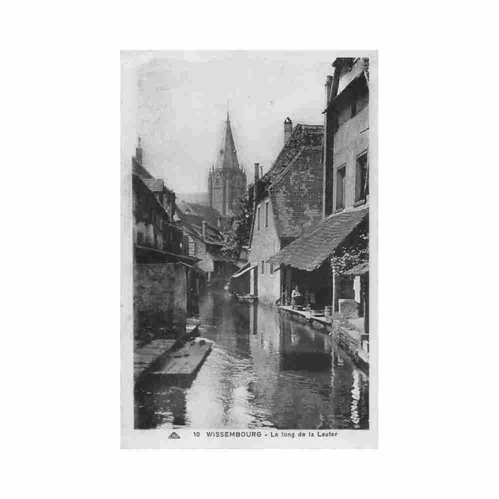 france wissembourg 67 le long de la lauter ed revue alsacienne Vintage A4 Photo Print