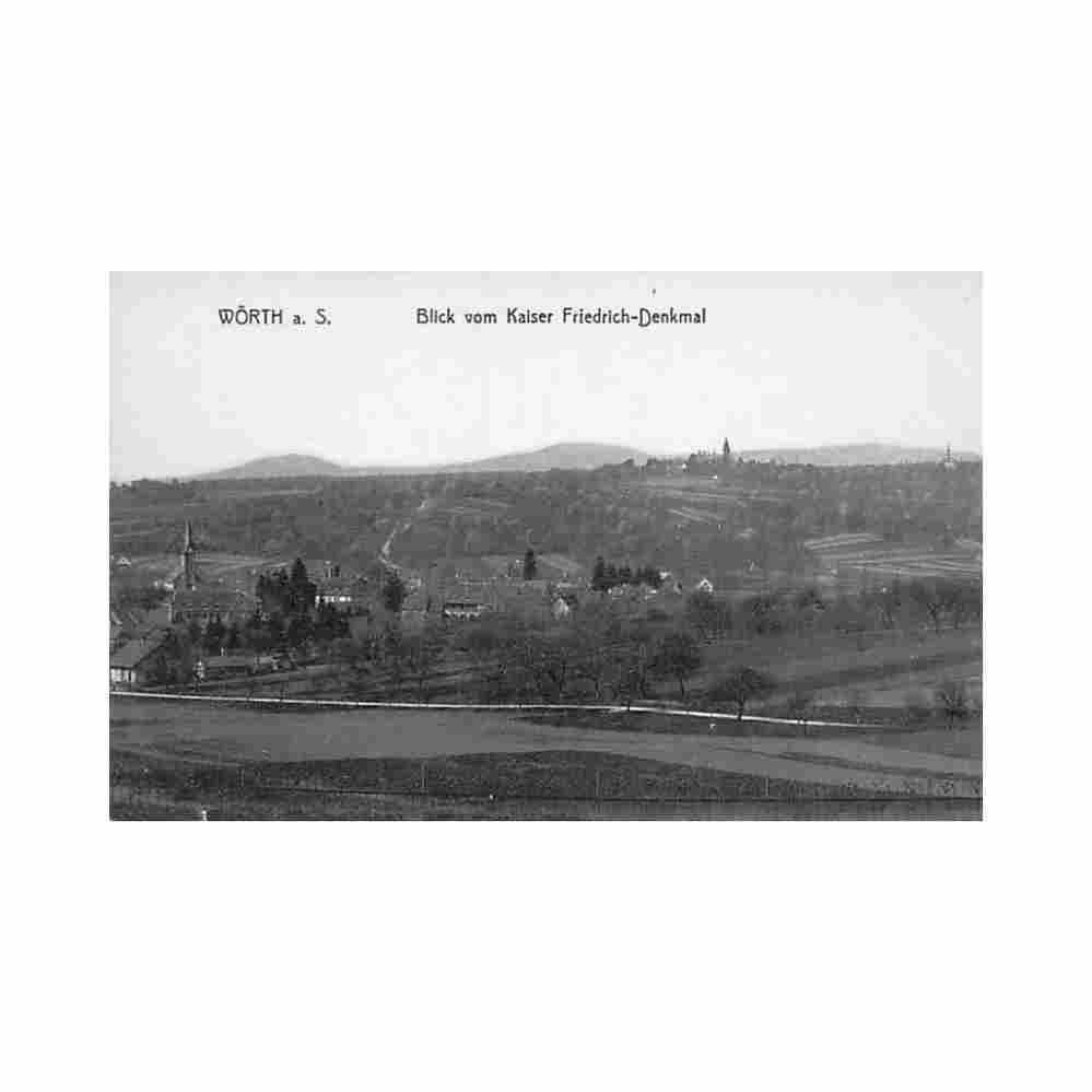 france woerth 67 worth a s blick vom kaiser friedrich denkmal verlag a levy worth a s Vintage A4 Photo Print