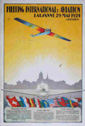 francis de jongh meeting international d aviation lausanne 1924 4 Advert A4 Photo Print