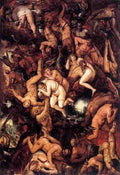 francken The Damned Being Cast into Hell Art A4 Photo Print